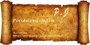 Porubszky Jella névjegykártya